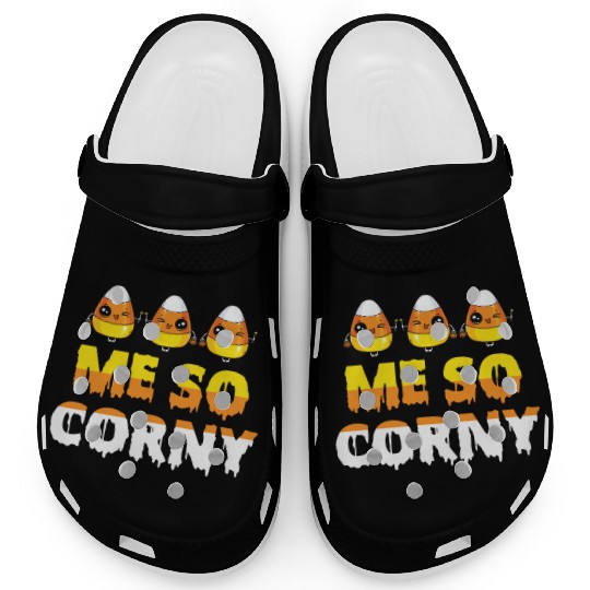 Me So Corny Candy Corn Funny Halloween Clogs