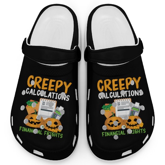 Creepy Calculations Financial Frights Halloween Clogs