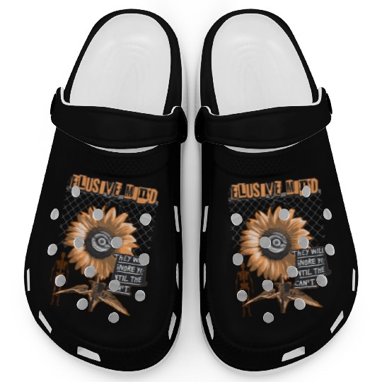 Sun Flower Mind in Retro Design with Skeleton Clogs