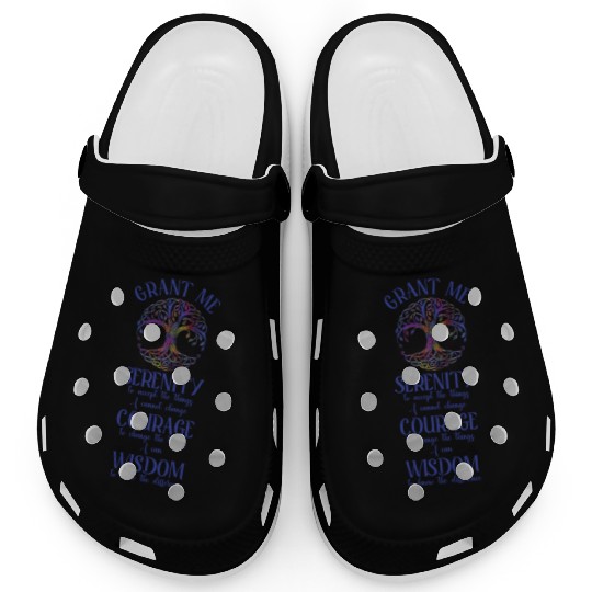 Serenity Prayer with Tree of Life Clogs