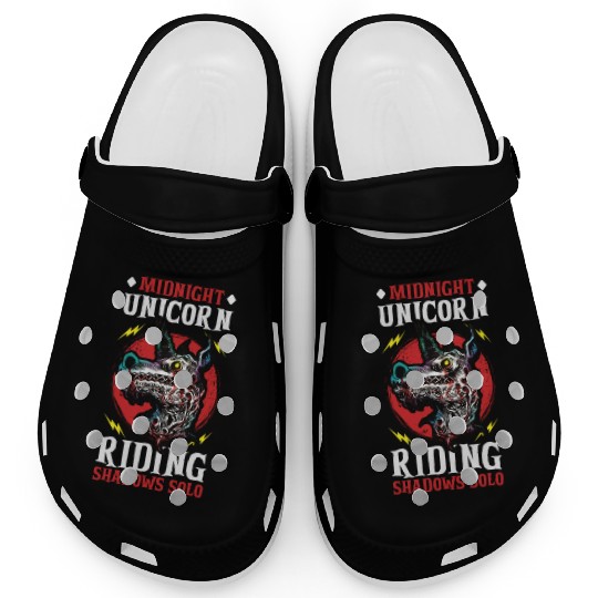 Dark Unicorn Horror Unicorn Midnight Unicorn Dark Clogs