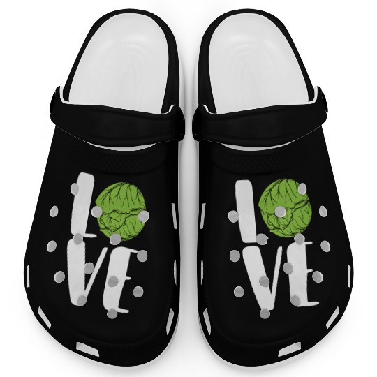 Vegan Vegetable Love Green Organic Fresh Produce Clogs