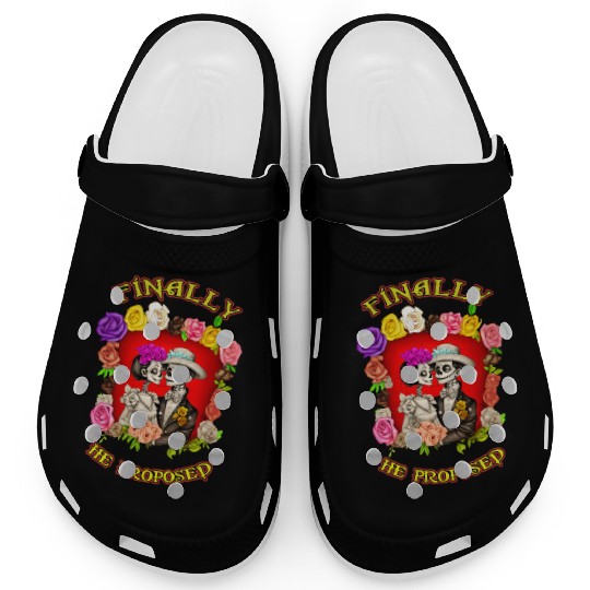 day of the dead - valentines day Clogs