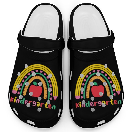 Kindergarten Rainbow Girls Kids Teacher Team Clogs