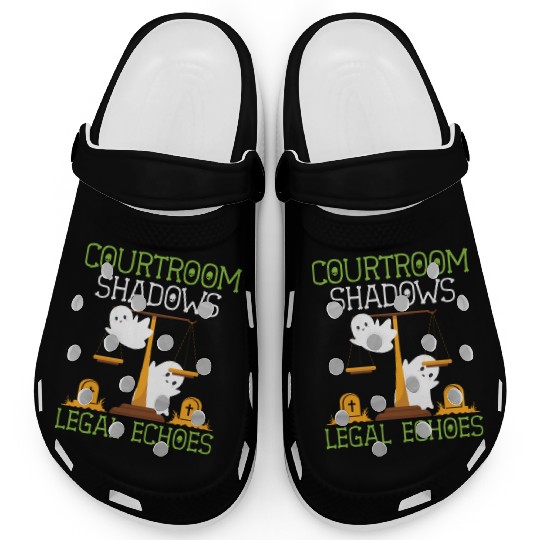 Courtroom Shadows Legal Echoes Lawyer Halloween Clogs