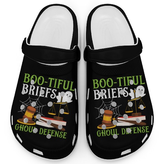 Boo-tiful Briefs Ghoul Defense Lawyer Halloween Clogs