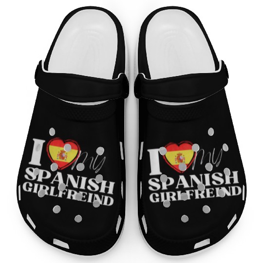 I Love My spanish Girlfriend Multi Nationality Shi Clogs