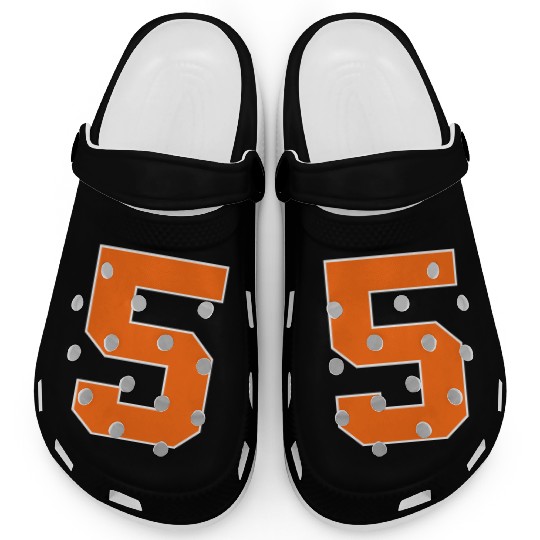 Number 5 Sports Orange Clogs