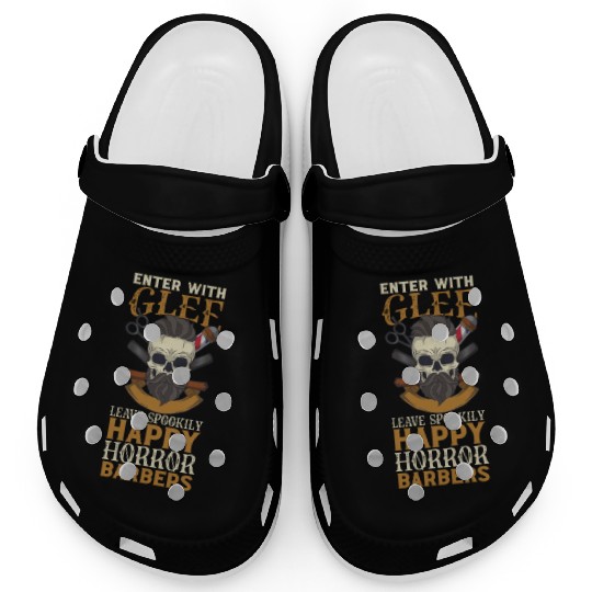 Horror Barber Spooky Hairdresser Hairstylist Hair Clogs