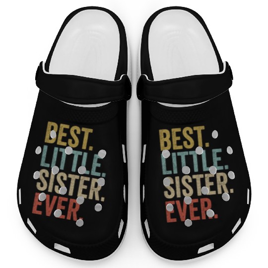 Womens Best Little Sister Ever Clogs Funny Little