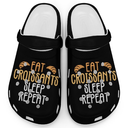 Croissant Love Joke Bakery Bread Pastry Patisserie Clogs