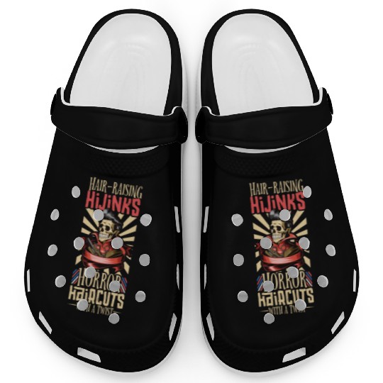 Horror Barber Spooky Hairdresser Hairstylist Hair Clogs
