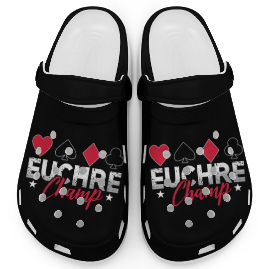Euchre Champ Playing Cards Pinochle Board Game Clogs