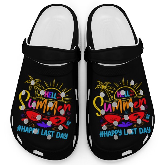 Hello Summer Last Day Last Day Of School Teacher Clogs