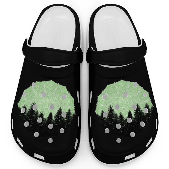 Green Forest Mandala Pacific Northwest Clogs