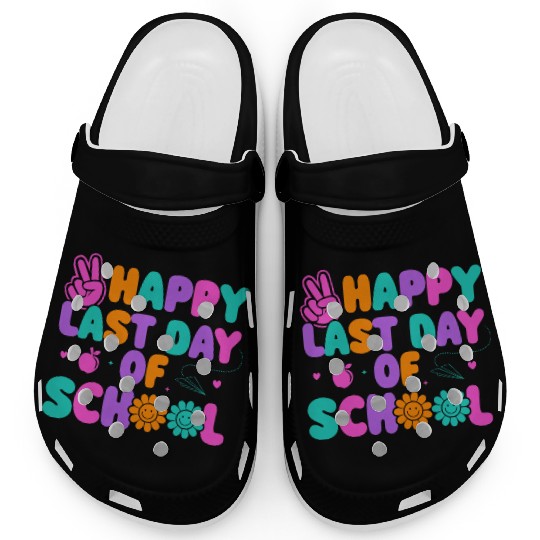 Happy Last Day Of School Teacher Summer Vacation Clogs