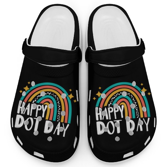 Happy Dot Day Rainbow Polka Dot International Clogs