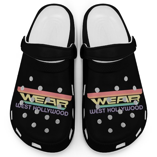 Wear West Hollywood Apparel with Vintage Rainbow Clogs