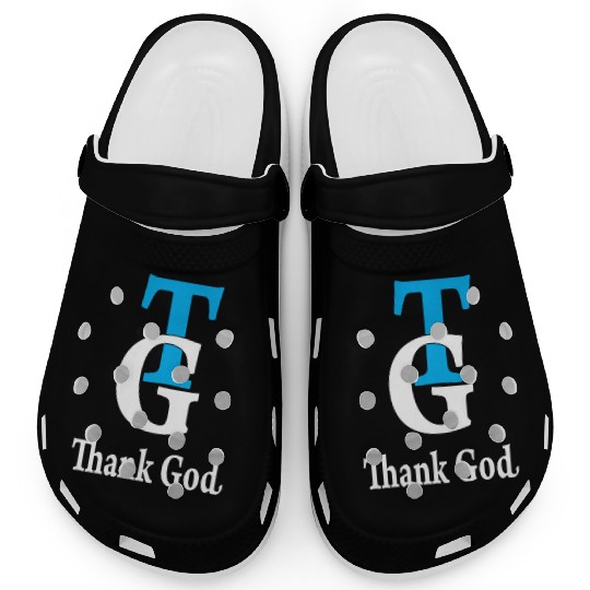 Thank God TG Love Jesus Christian Christmas Clogs