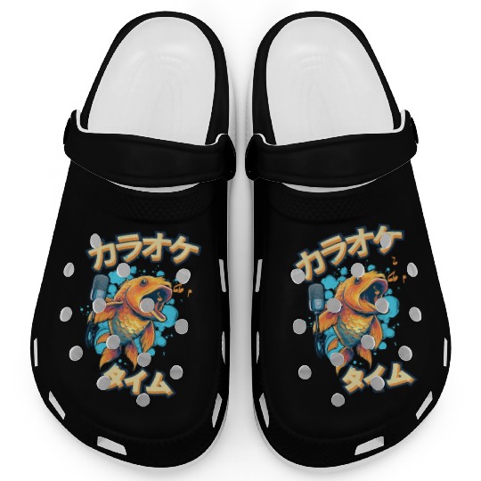Koi Fish Koi Carp Japanese Koi Garden-Pond funny Clogs