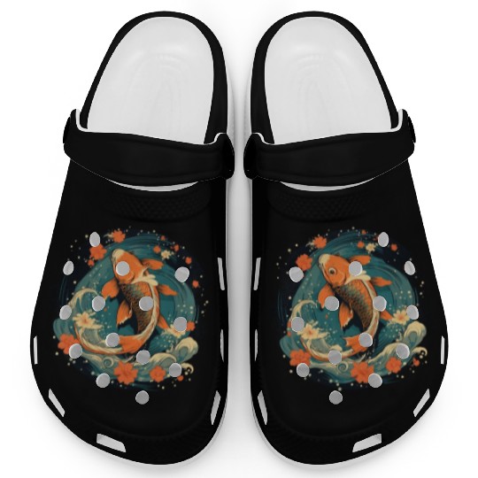 Koi Fish Koi Carp Japanese Koi Garden-Pond Koi Clogs