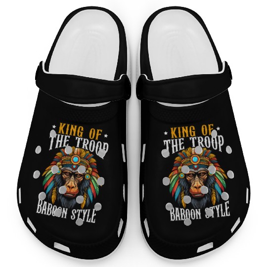 Baboon Monkey Lover Wildlife Animal Zookeeper Clogs