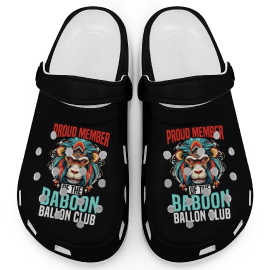 Baboon Monkey Lover Wildlife Animal Zookeeper Clogs