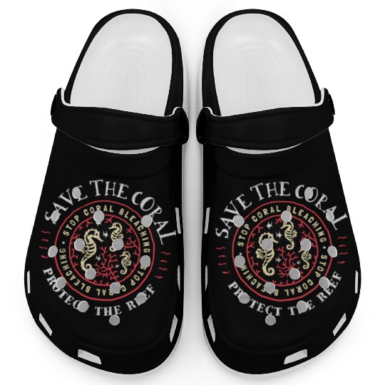 Protect the Coral Save the Reef Rustic Crest Clogs
