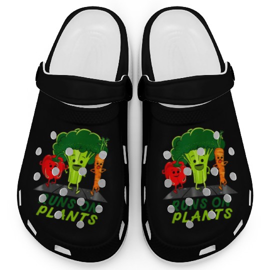 runs on plants vegan vegetarian runner broccoli gi Clogs