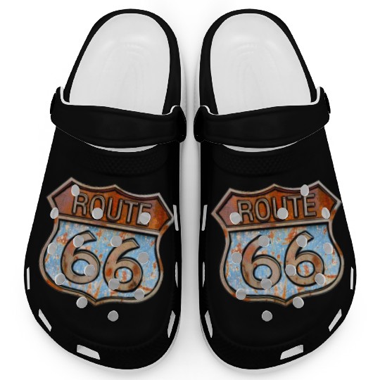 Route 66 vintage sign - Rusty metal sign 3 Clogs