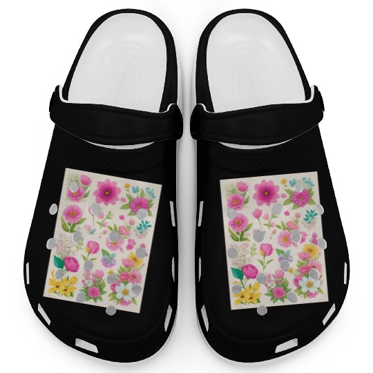 Buttercup and Marigold Spring Flowers Clogs