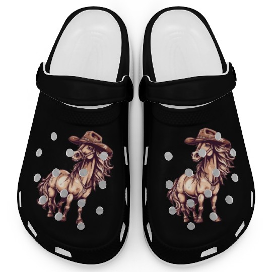 Yieha! Cowboy Horse Clogs