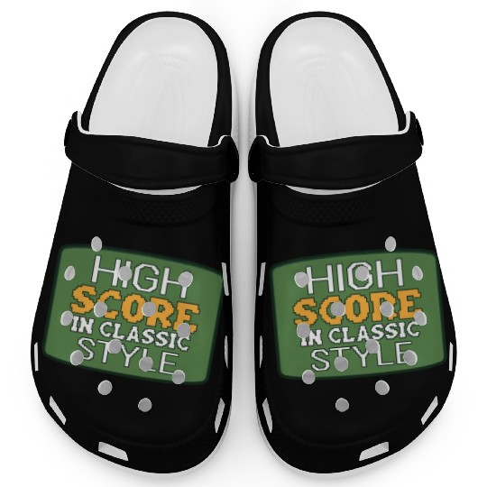 Funny Retro Gaming Culture Vintage arcade classics Clogs
