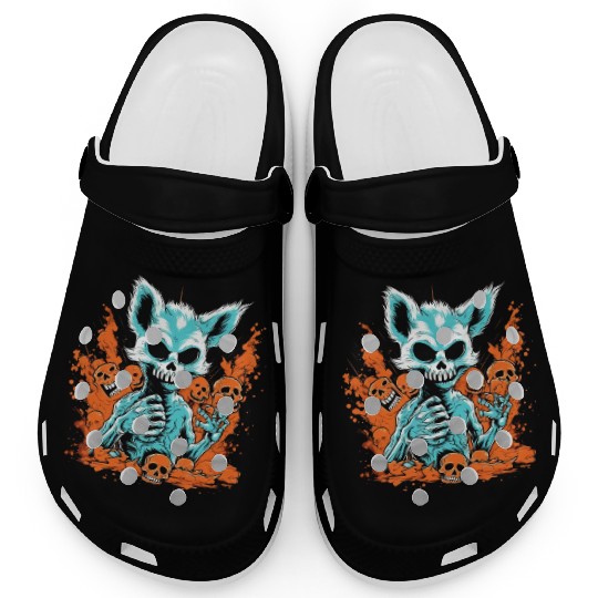 Halloween Fuchs Skeleton Clogs