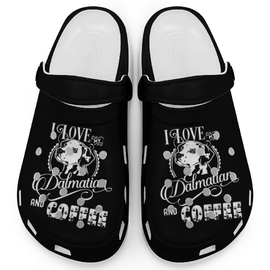 I Love My Dalmatian And Coffee Clogs