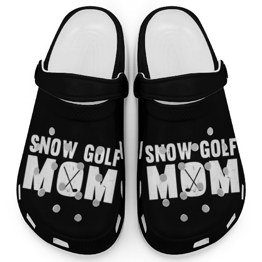 Snow Golfer Mom Outfit Women Clogs