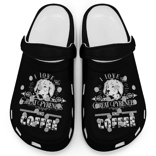I Love My Great Pyrenees And Coffee Clogs
