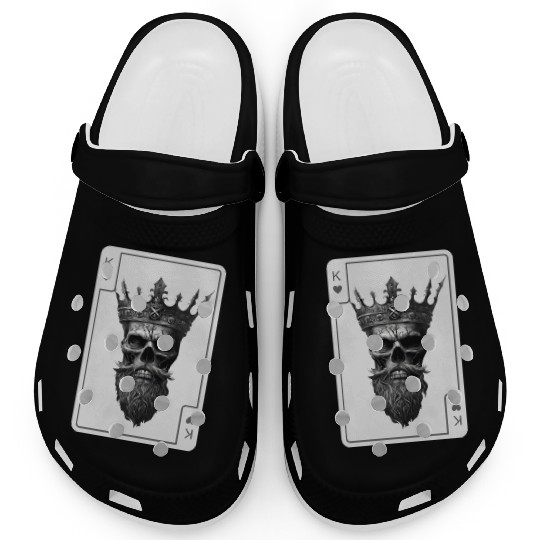 King of Hearts Creepy Card Game Poker Clogs
