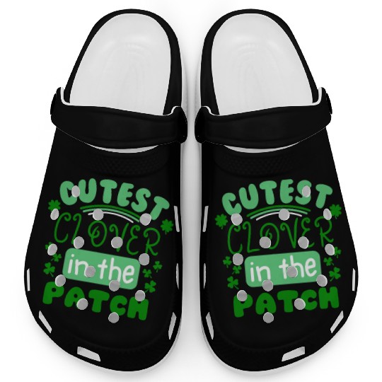 St Patricks Day Cutest Clover In The Patch Clogs