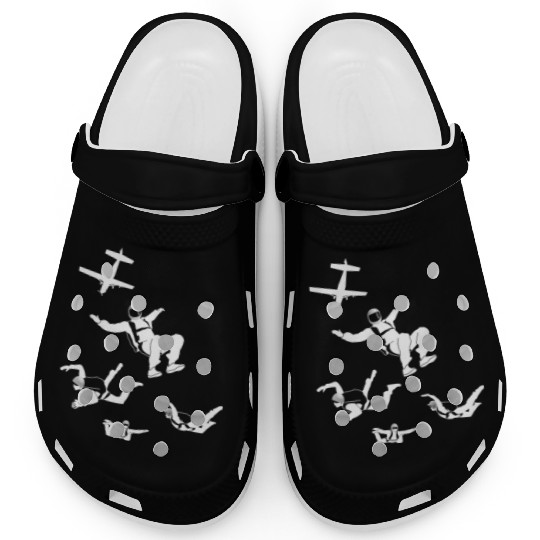 Skydiving, jumping Clogs