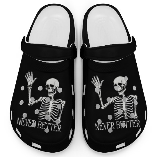 Funny Halloween Skull Clogs | Sarcastic Dead Inside