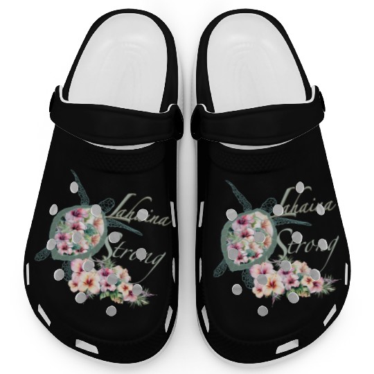 Lahaina Strong: Hibiscus and Sea Turtle Clogs