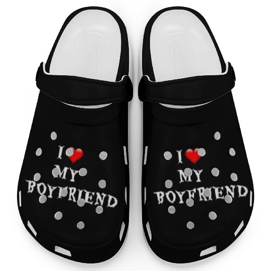 i Love My Girlfriend Men’s Premium Clogs