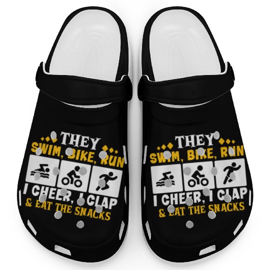 Triathlon Swim Bike Run Triathlete Sport Gift Clogs
