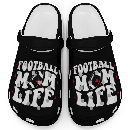 Livin That Football Mom Life Game Day Cheer Mom Clogs