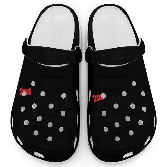 funny gift for teacher, world's 2nd best teacher Clogs