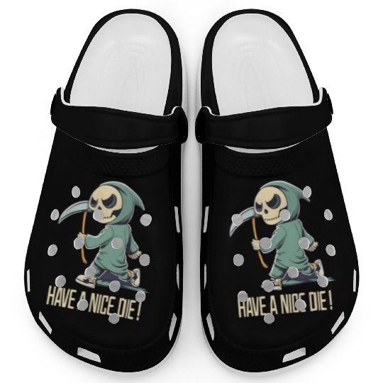 Cute Chibi Grim Reaper Clogs