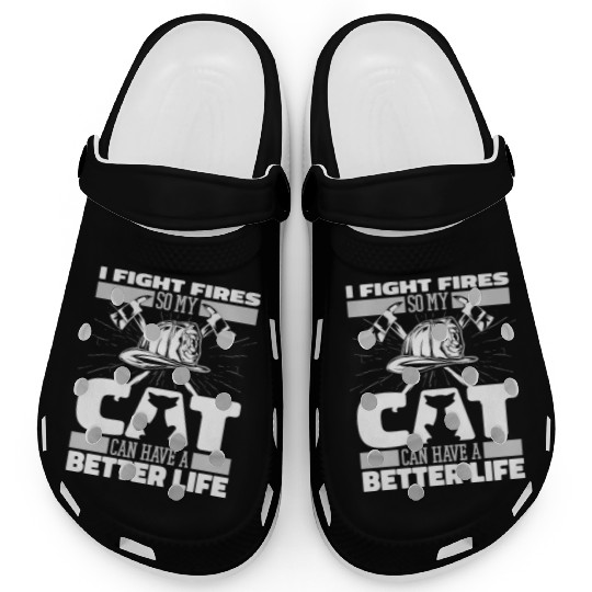 Firefighter Thin Red Line Cat Clogs