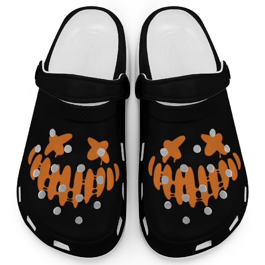 Jack O Lantern Scary Carved Pumpkin Face Halloween Clogs