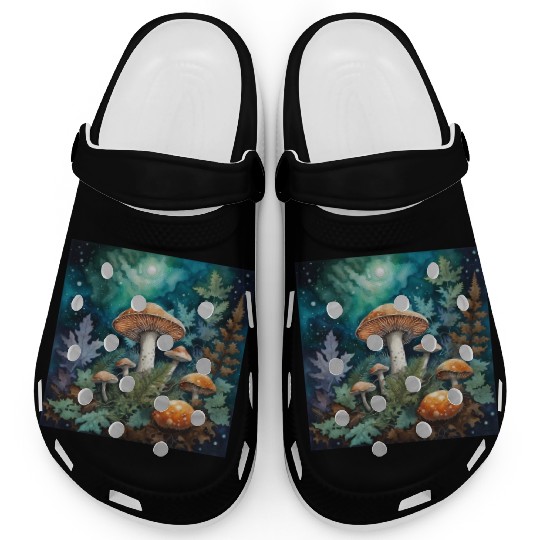 Full Moon Mushroom Nature Clogs